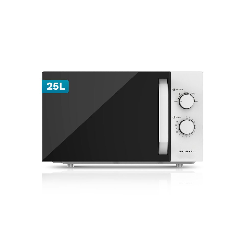 grunkel mw-25easy microondas blanco solo microondas encimera 25 l 850 w