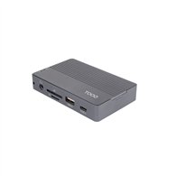 tooq caja externa para ssd m.2 nvme/sata + hub usb-c 3.2 gen2 con 2x usb-a 3.1 + 1x usb-a 2.0 + usb-c 3.2 gen2 + hdmi 2.0 + rj45