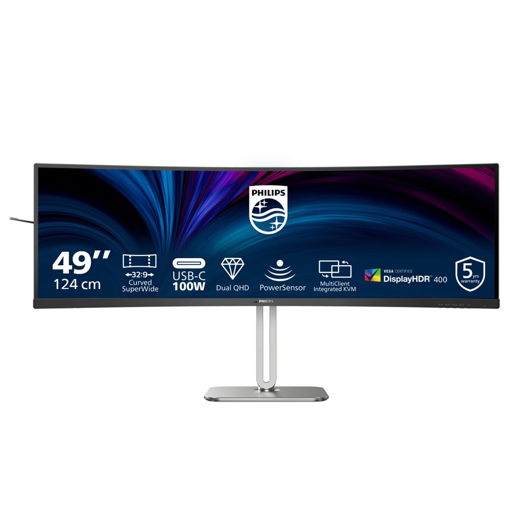 philips 5000 series 49b2u5900c/00 pantalla para pc 124 cm (48.8") 5120 x 1440 pixeles dual qhd lcd negro
