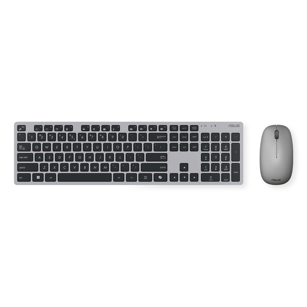 asus w5000 wireless keyboard and mouse set teclado ratón incluido oficina rf inalámbrico qwerty español negro, gris