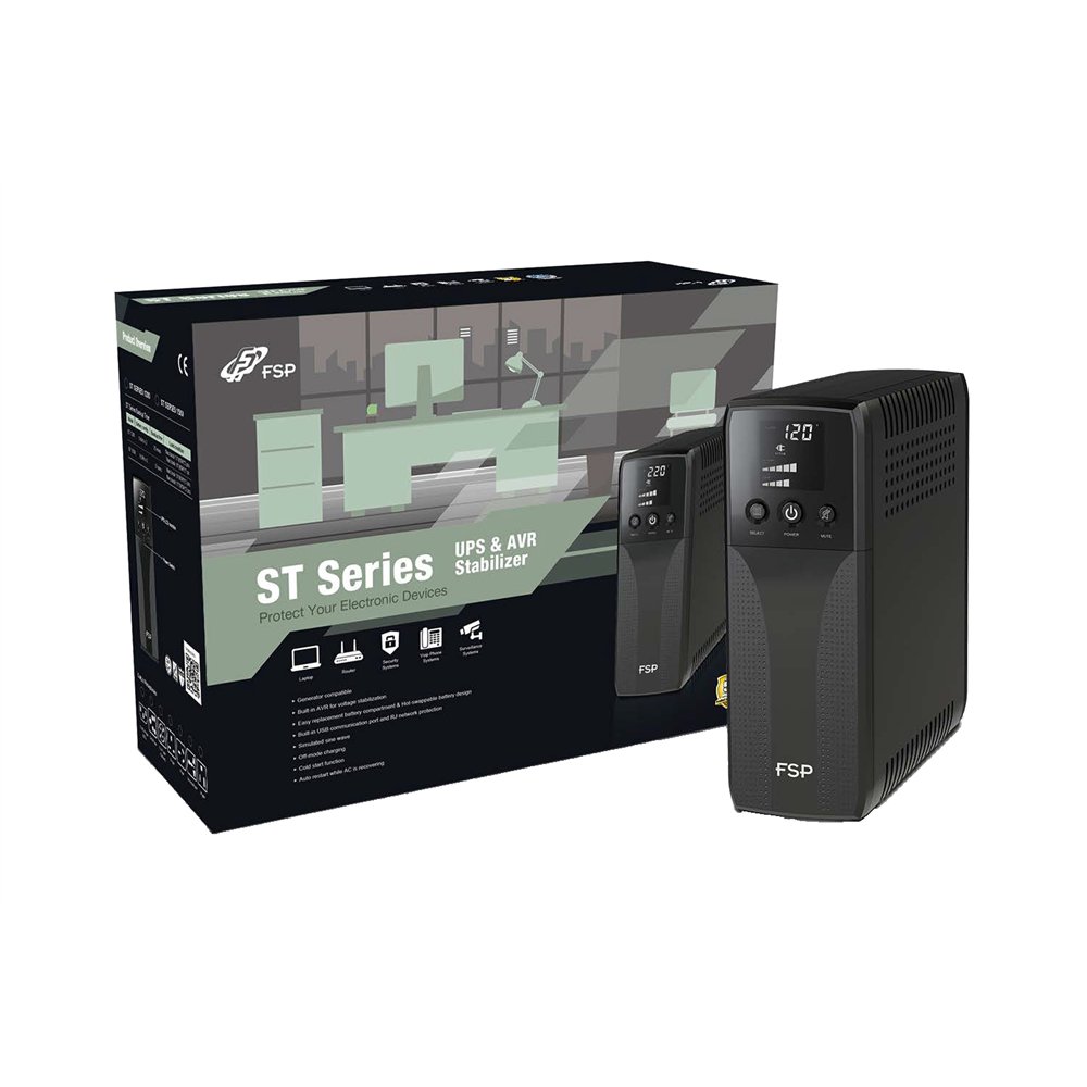 fsp st 850 sistema de alimentación ininterrumpida (ups) línea interactiva 0,85 kva 510 w 4 salidas ac