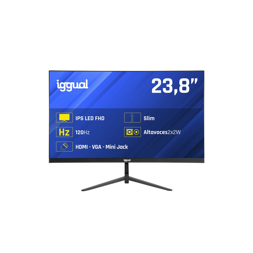 iggual monitor 24" 1ms fhd 120hz vga hdmi dp mm