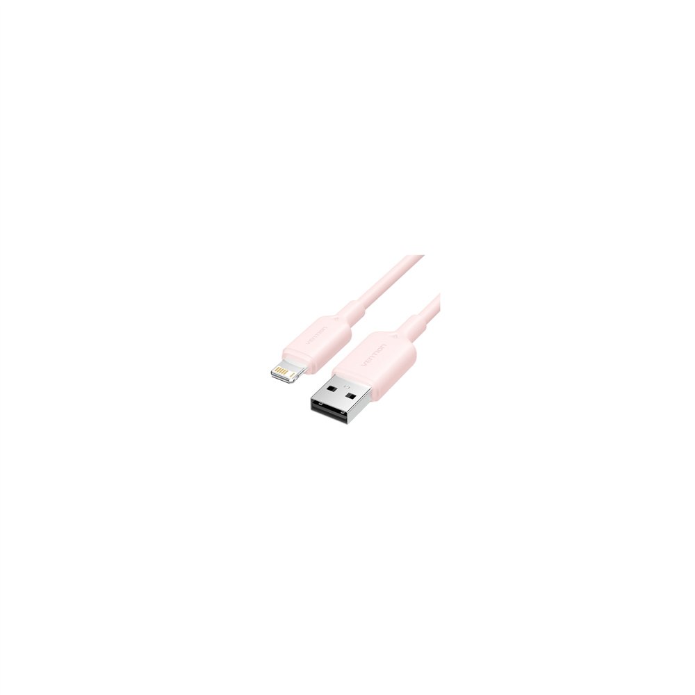 vention lamph cable de conector lightning 2 m rosa