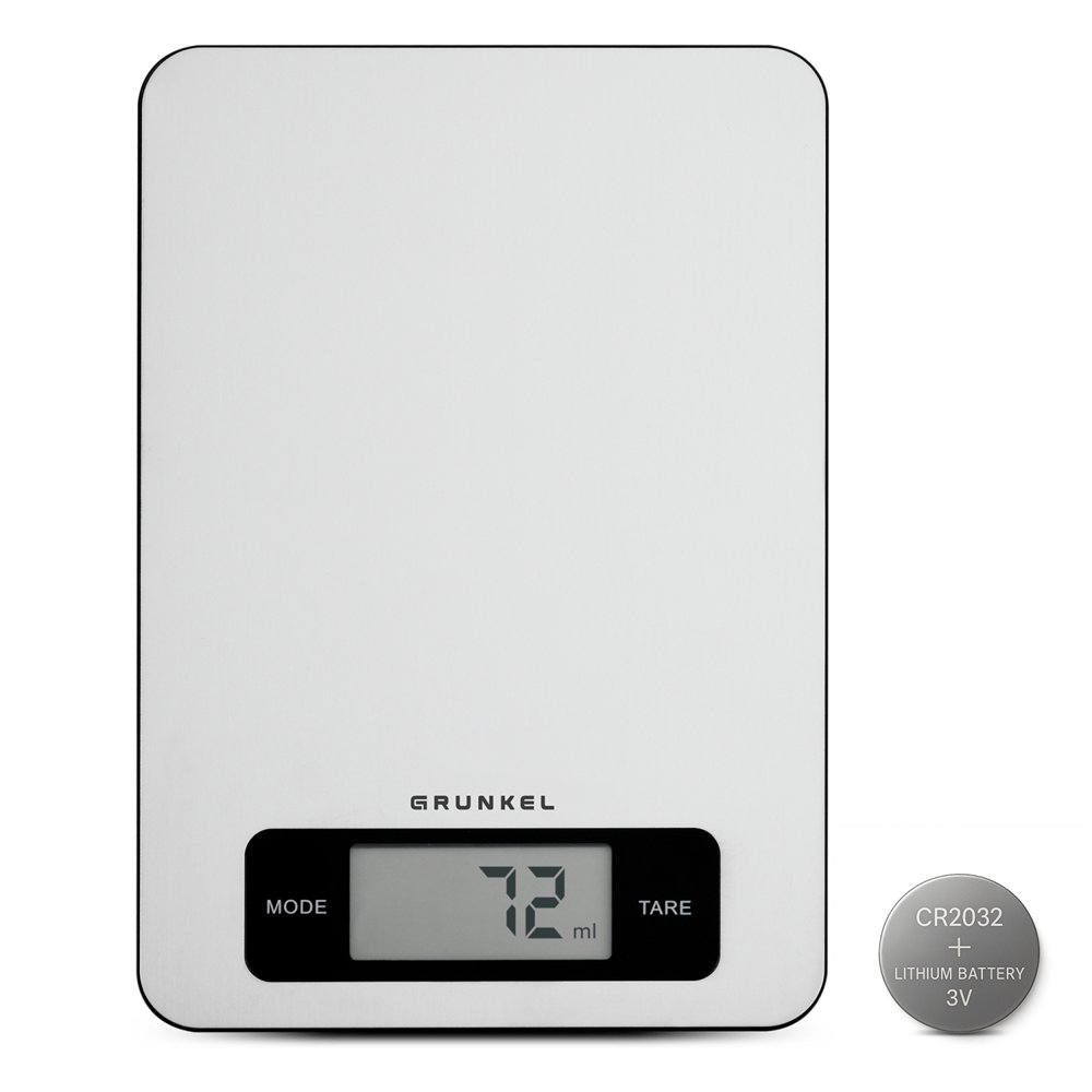 grunkel bc-cookxt báscula de cocina acero inoxidable encimera rectángulo báscula electrónica de cocina