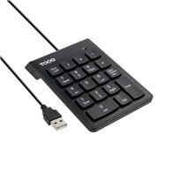 tooq teclado numérico usb, 19 teclas, negro