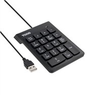 tooq teclado numérico usb, 19 teclas, negro