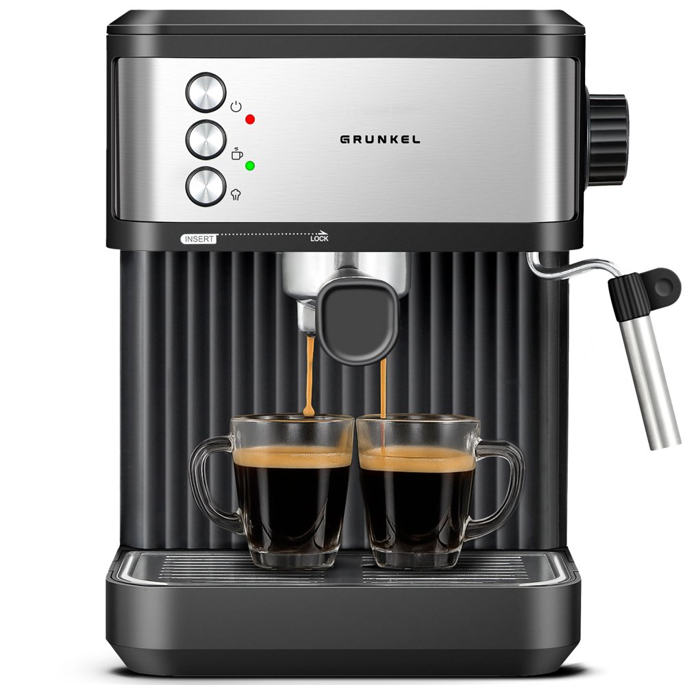 grunkel cafpresso-20aroma cafetera eléctrica semi-automática máquina espresso 1,8 l