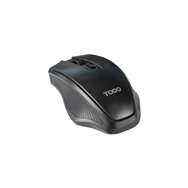 tooq ratón inalámbrico, 1600 dpi, 4 botones, negro