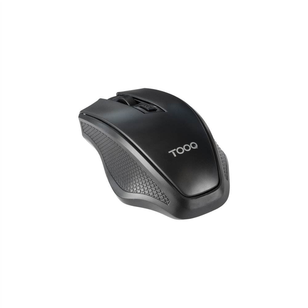 tooq ratón inalámbrico, 1600 dpi, 4 botones, negro