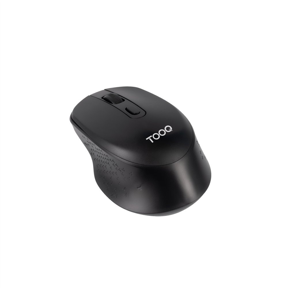 tooq ratón inalámbrico, 1600 dpi, 4 botones, negro
