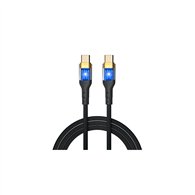 iggual cable tipo c a tipo c 3a 1 metro trenzado led