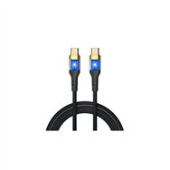 iggual cable tipo c a tipo c 3a 1 metro trenzado led