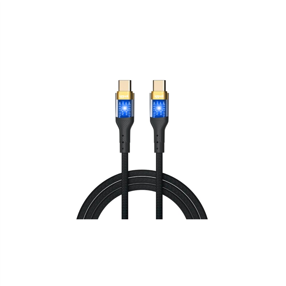 iggual cable tipo c a tipo c 3a 1 metro trenzado led
