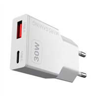 mars gaming mdgan30w cargador de dispositivo móvil blanco