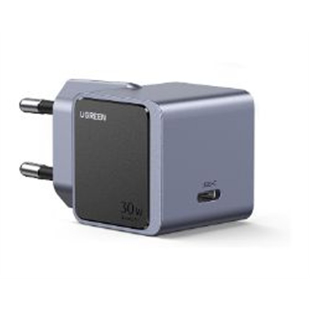 cargador de pared ugreen gan 30w 1xusb-c gris (35041)