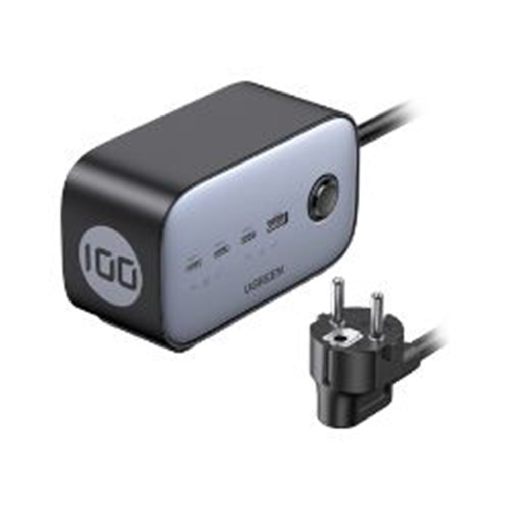 cargador ugreen gan 65w usb-a/c cable 1.8m gris (60113)