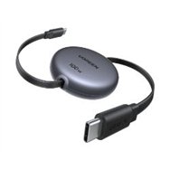 cable retráctil ugreen usb-c a usb-c pd 100w 1m (65905)