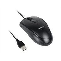 ratón tooq óptico usb-a 1000dpi 1.3m negro (tqm-1001-b)