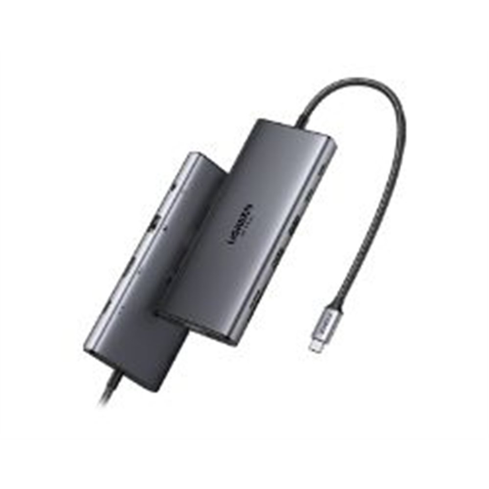 hub ugreen usb-c 11 en 1 gris (45520)