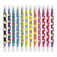set 12 rotuladores borrables fruits pusheen