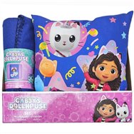 set manta polar + cojin la casa de muñecas de gabby