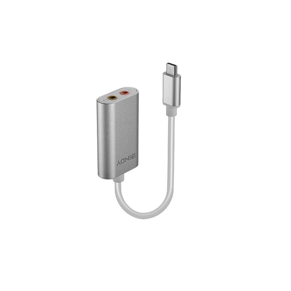 lindy 42711 cable de teléfono móvil blanco usb c 3,5mm