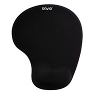 savio mp-01b mouse pad black negro