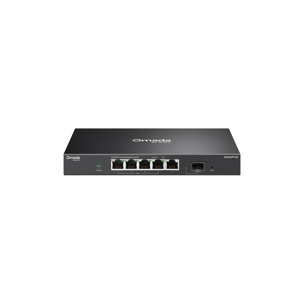 tp-link es206xpp-m2 switch gestionado l2 2.5g ethernet (100/1000/2500) energía sobre ethernet (poe) montaje en pared/escritorio 