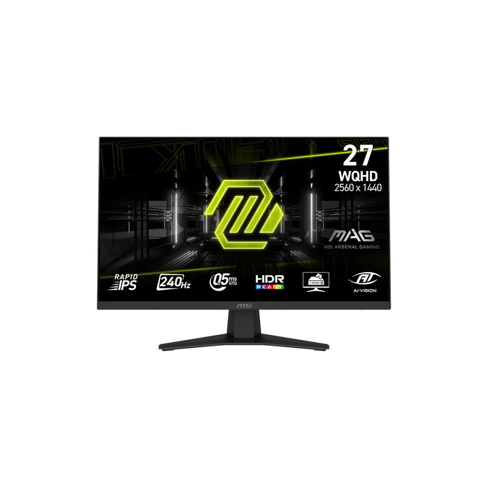 msi mag 274qfde x24 pantalla para pc 68,6 cm (27") 2560 x 1440 pixeles wide quad hd lcd negro