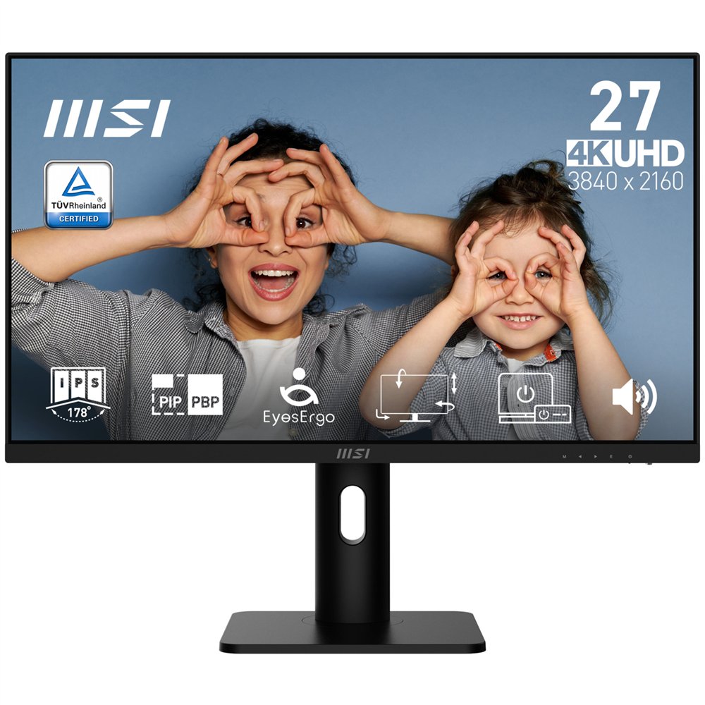 msi pro mp273up e6 pantalla para pc 68,6 cm (27") 3840 x 2160 pixeles 4k ultra hd negro