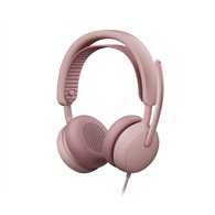 logitech zone wired 2 auriculares alámbrico diadema llamadas/música usb type-c / usb type-a rosa