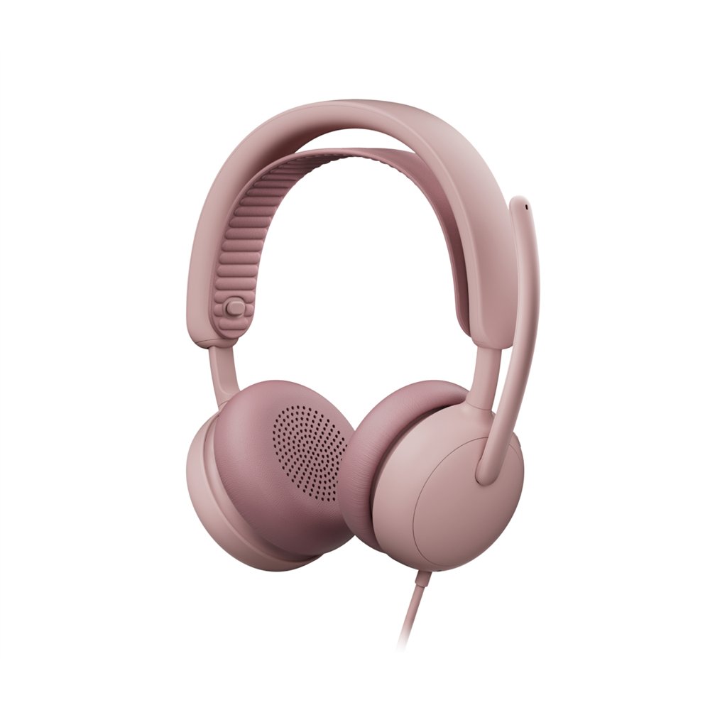 logitech zone wired 2 auriculares alámbrico diadema llamadas/música usb type-c / usb type-a rosa
