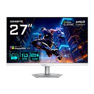 gigabyte m27up ice monitor de juego 27” 4k uhd - modo dual (4k 160hz o fhd 320hz), 3840 x 2160, 1ms, 350 cd/m², freesync premium