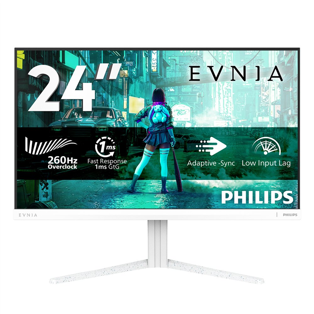 philips evnia 3000 24m2n3201p/00 pantalla para pc 60,5 cm (23.8") 1920 x 1080 pixeles full hd lcd blanco