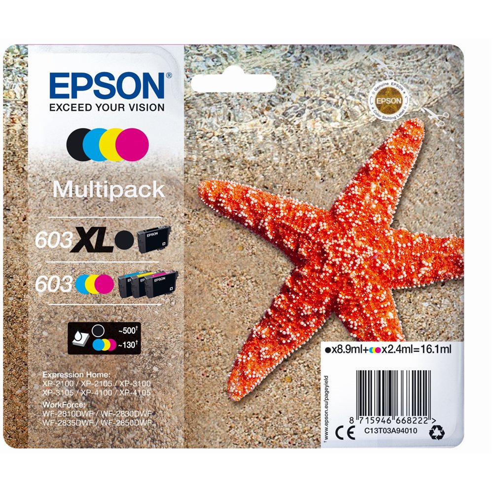 epson multipack 4-colours 603 xl black/std. cmy