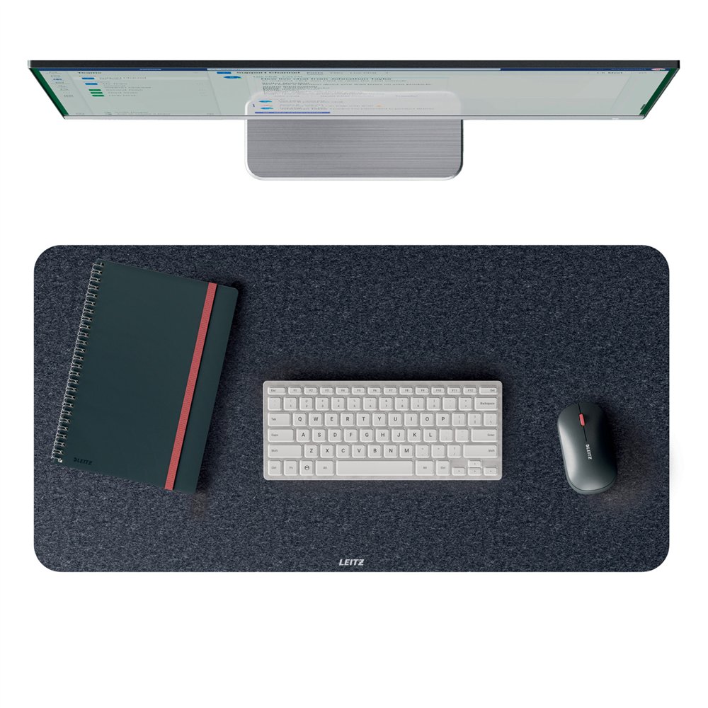 leitz 53830089 protector de escritorio sentido gris oscuro