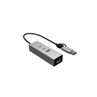 i-tec usb-c/usb-a metal hub 3 (2x usb-c, 1x usb-a) port + 2.5glan