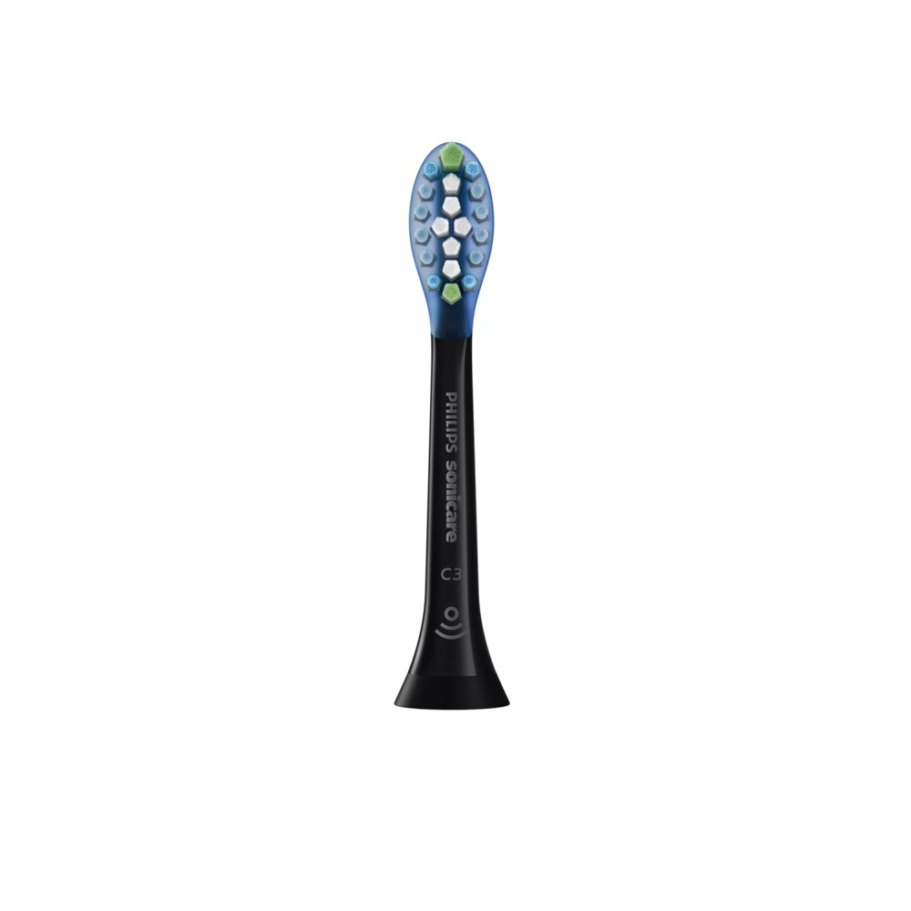 philips c3 premium plaque defence hx9044/33 pack de 4 cabezales negros de cepillos sonicare