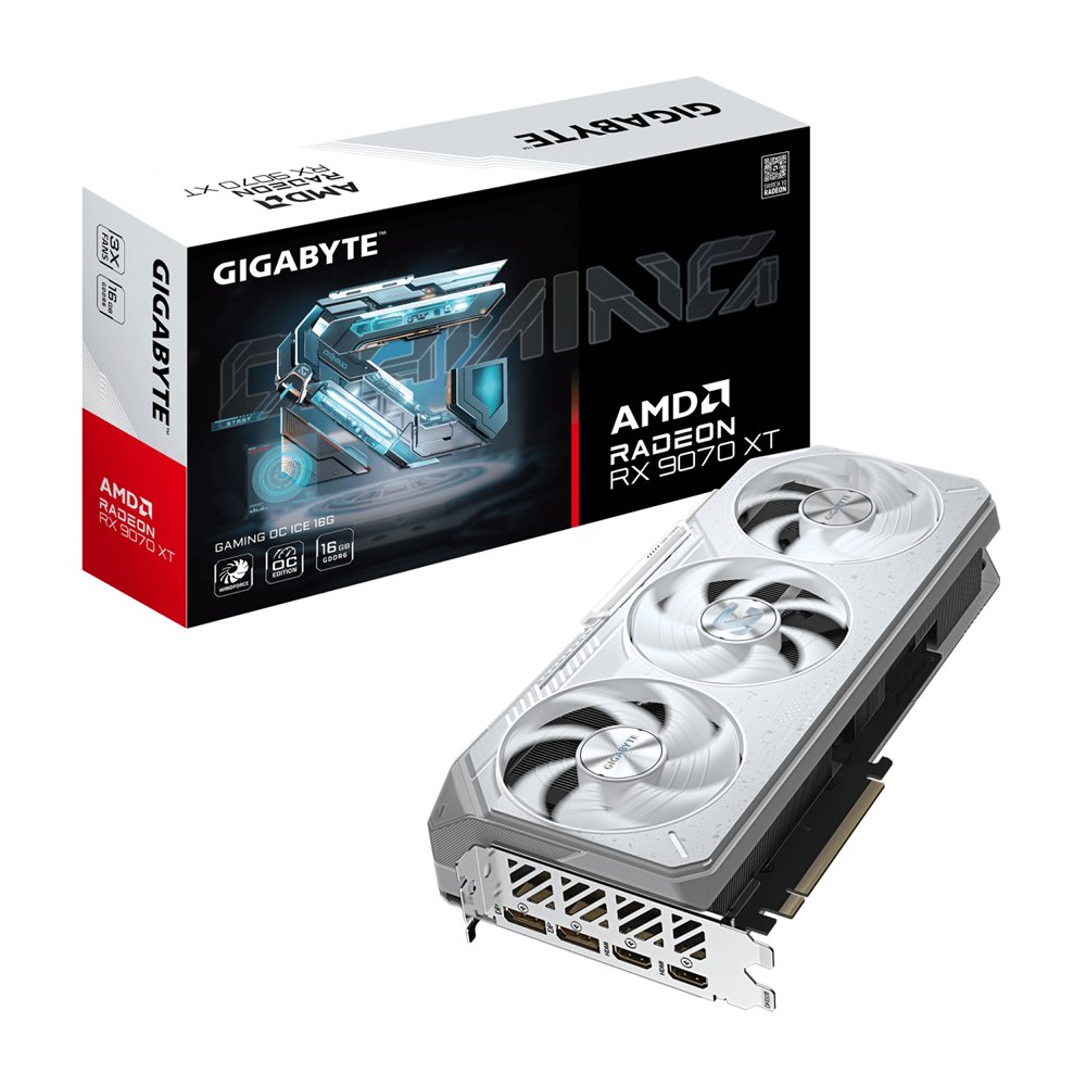 gigabyte radeon rx 9070 xt gaming oc ice 16g tarjeta gráfica