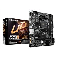 gigabyte a520m h argb placa base – compatible con cpus amd ryzen serie 5000, hasta 5100 mhz ddr4 (oc), m.2 pcie 3.0 x4, lan 1 gb