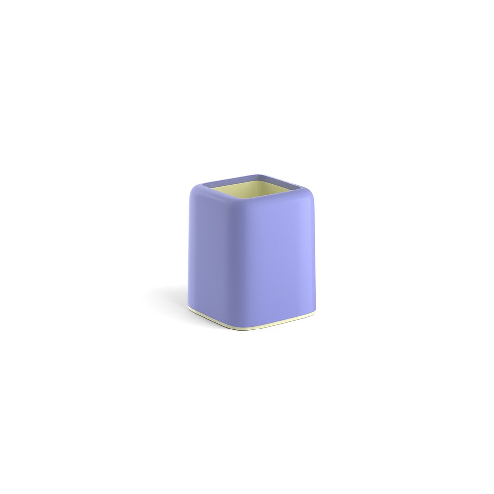 erichkrause forte porta lápices plástico violeta, amarillo
