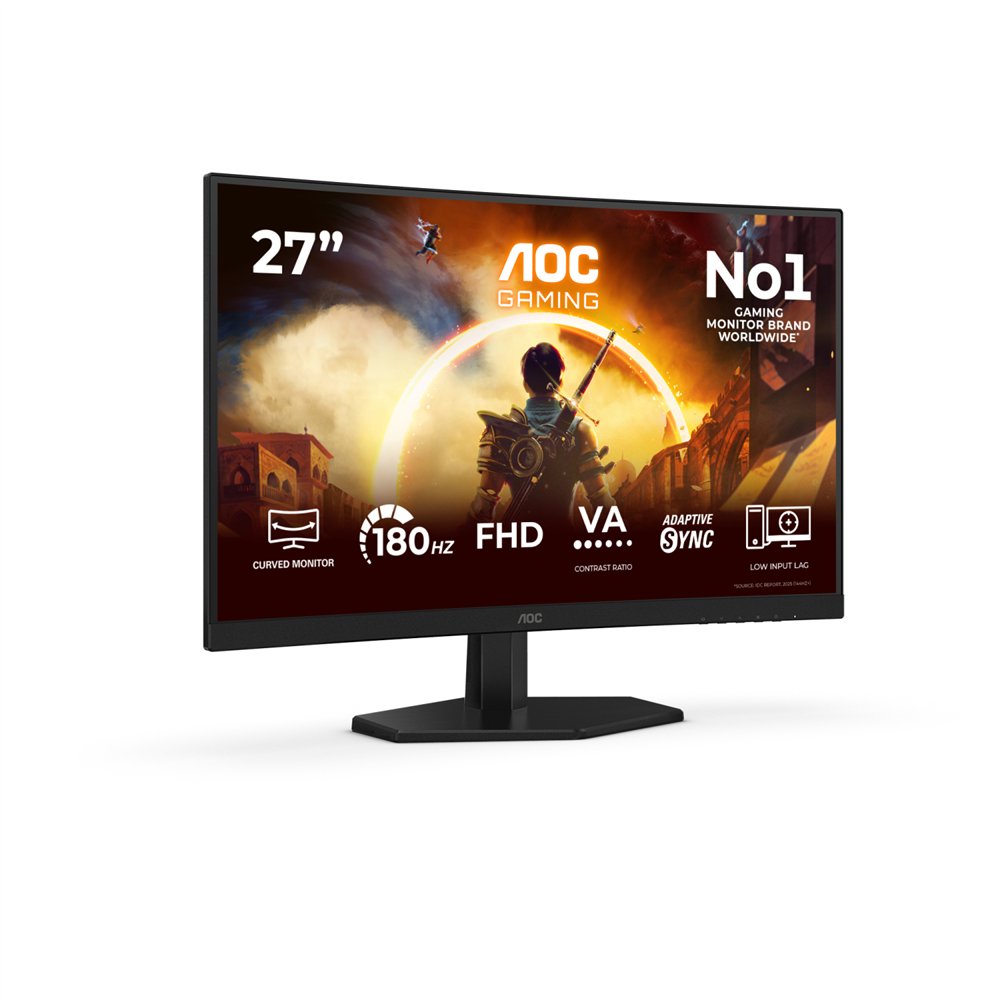 aoc g4 27" ips fhd 180hz pantalla para pc 68,6 cm (27") 1920 x 1080 pixeles full hd lcd negro, rojo
