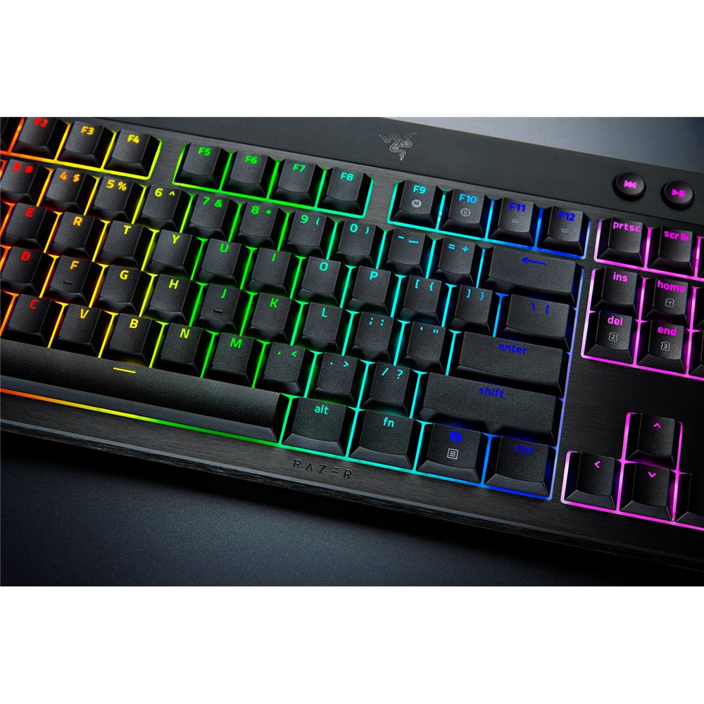 razer blackwidow v4 low-profile hyperspeed teclado juego usb + rf wireless + bluetooth qwerty internacional de ee.uu. negro