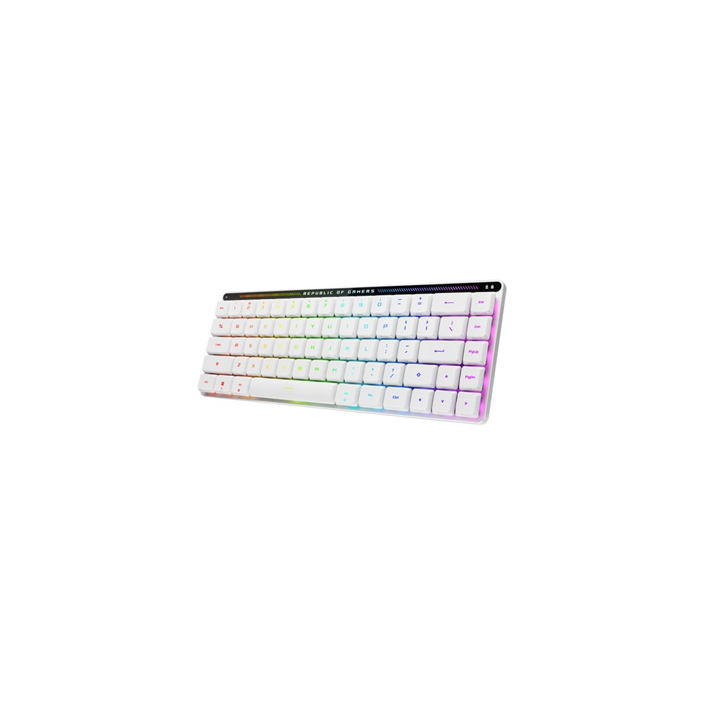 asus rog falchion rx low profile teclado juego usb + rf wireless + bluetooth qwertz blanco