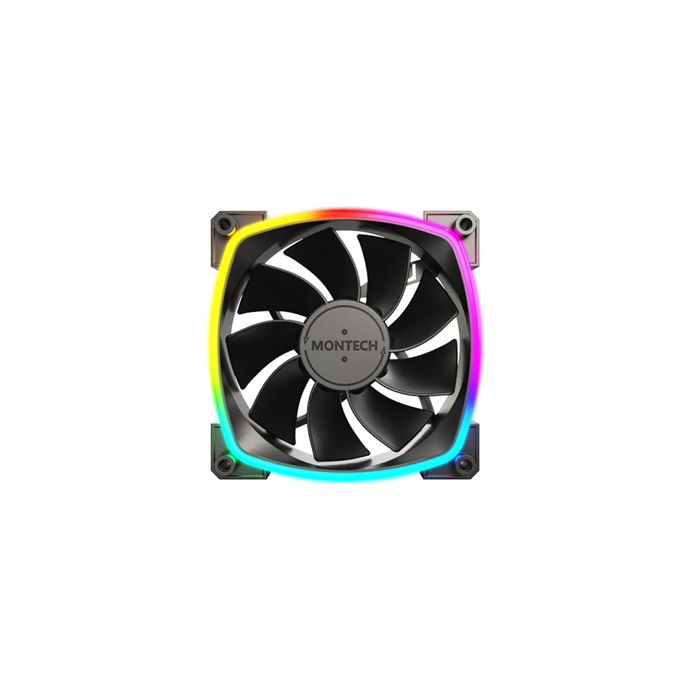 montech rx120 pwm carcasa del ordenador ventilador 12 cm negro 1 pieza(s)