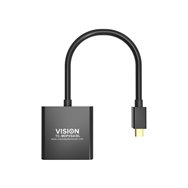 vision tc-mdpvga/bl adaptador de cable de vídeo mini displayport vga (d-sub) negro