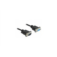 delock 86578 cable de serie negro 1 m rs-232 sub-d9