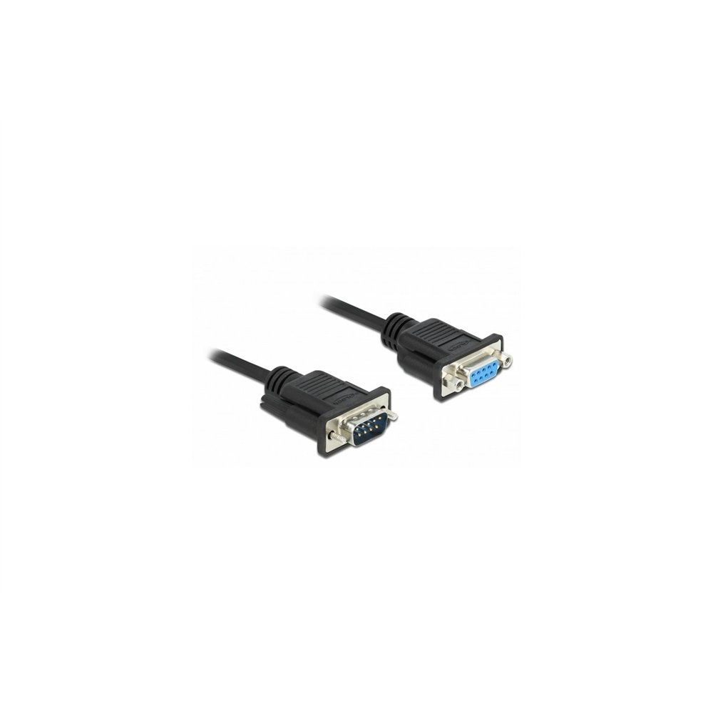 delock 86578 cable de serie negro 1 m rs-232 sub-d9