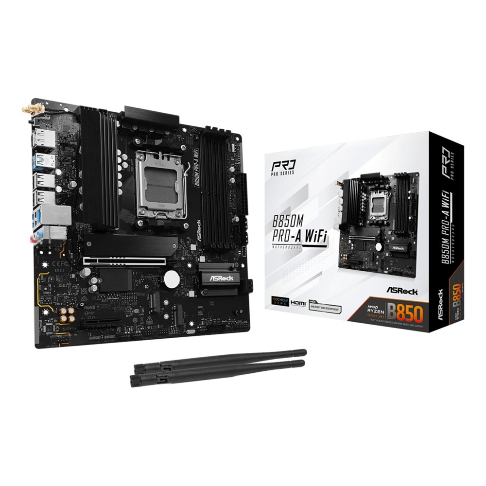 asrock b850m pro-a wifi amd b850 zócalo am5 micro atx