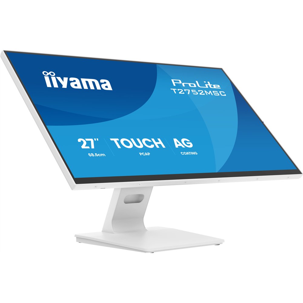 iiyama prolite t2752msc-w1ag pantalla para pc 68,6 cm (27") 1920 x 1080 pixeles full hd lcd pantalla táctil blanco